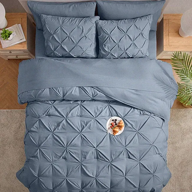 7 Piece Pinch Pleat High-Quality Super Soft & Breathable Microfiber Bed in a Bag