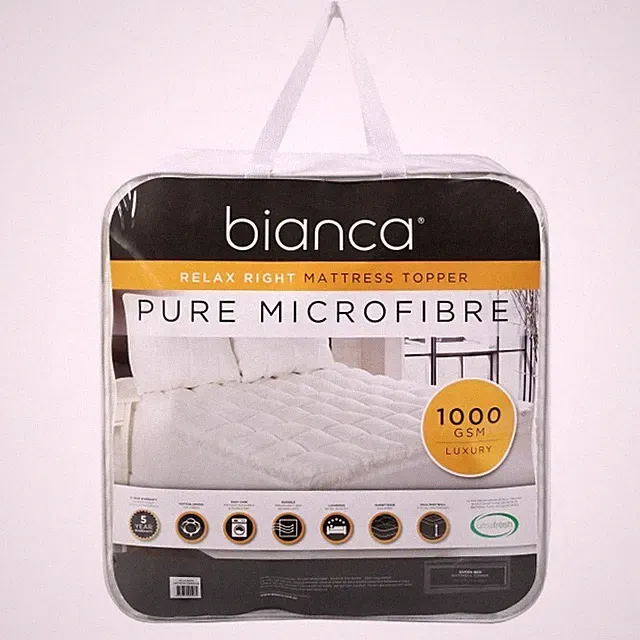 Bianca Relax Right 1000GSM Microfibre Mattress Topper