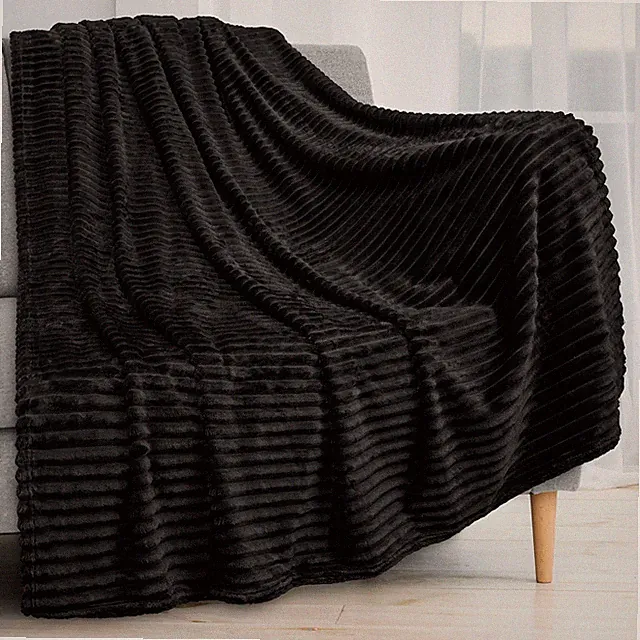 Cut Plush Fleece Throw Blanket Super Soft Lightweight Couch Sofa and Bed Blanket