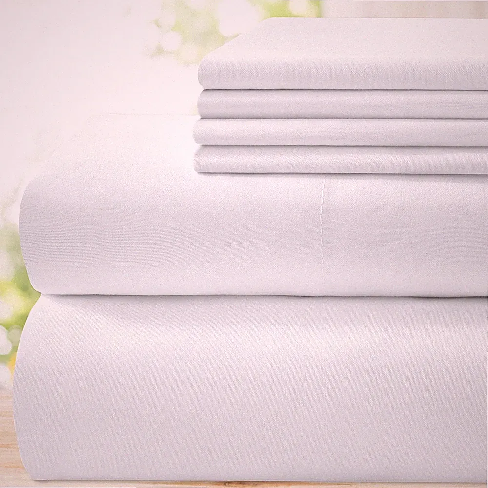 Hotel Luxury Bed Sheets Set 6 Piece(King, White) - Super Soft 1800 Thread Count