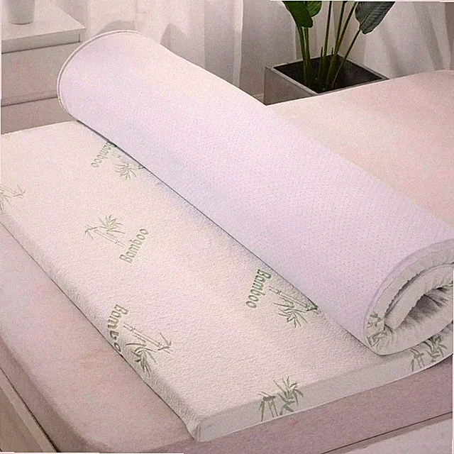 Memory Foam Mattress Topper Bamboo 2cm/4cm Thick Back Pain Relief All Sizes UK