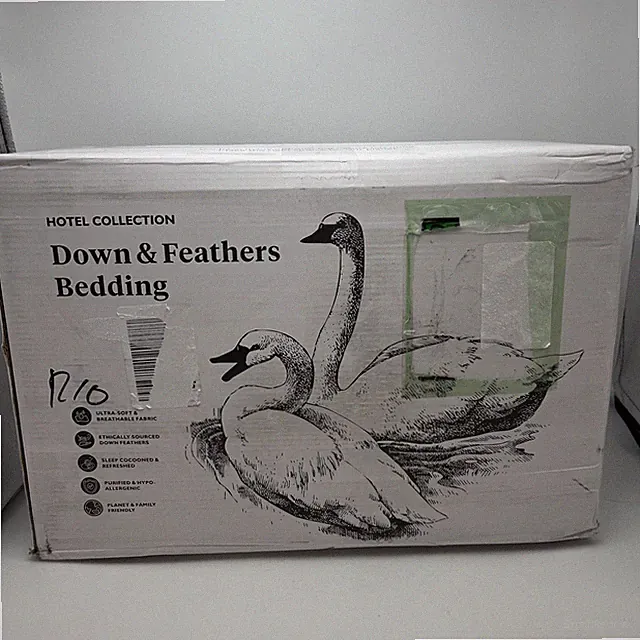 Open Box Hotel Collection Feather Down Comforter Super King All Season 120"x120"