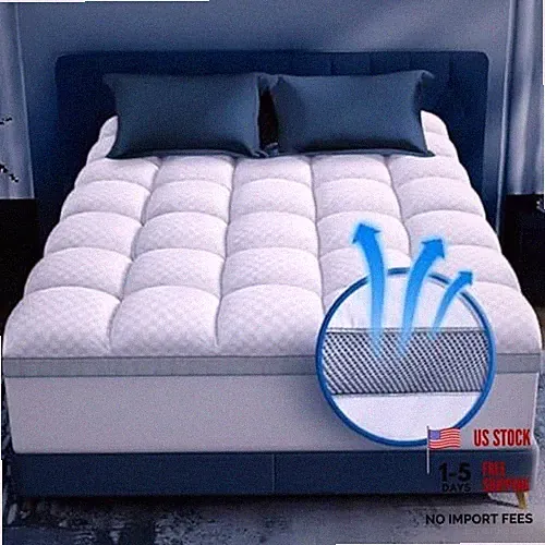 Premium Memory Foam Mattress Topper for Ultra Comfort, 2 Inch Plush Pillow King