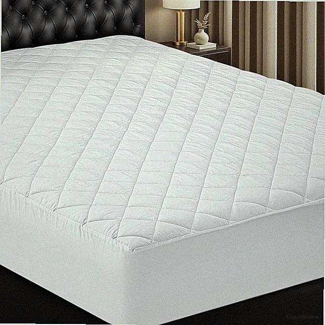 Quilted Fitted Mattress Pad, Queen Size, Elastic Fitted Mattress Topper Protecto
