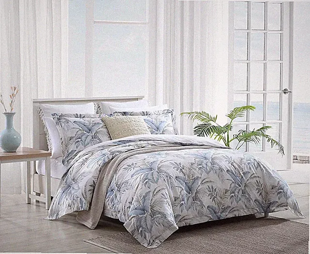 Super Soft King Duvet Cover Set with Shams, Bakers Bluff Blue